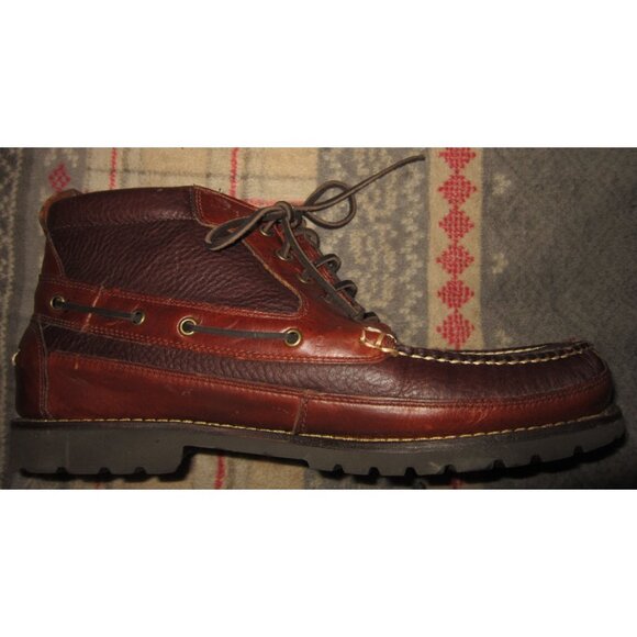 LL Bean Allagash Bison Chukka Men's Boots Brown Bison Men's US 14 W EE Leather - Picture 2 of 7